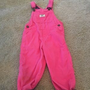 Pink corduroy overalls - EUC